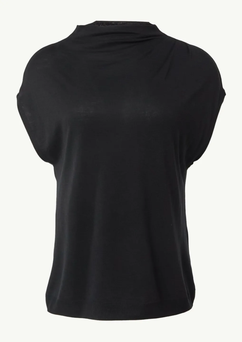 Strick-Shirt aus Lyocellmix mit Faltendetails-Comma Fashion