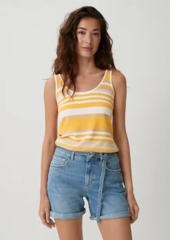 Stricktop aus Viskosemix mit Leinen-Comma Fashion
