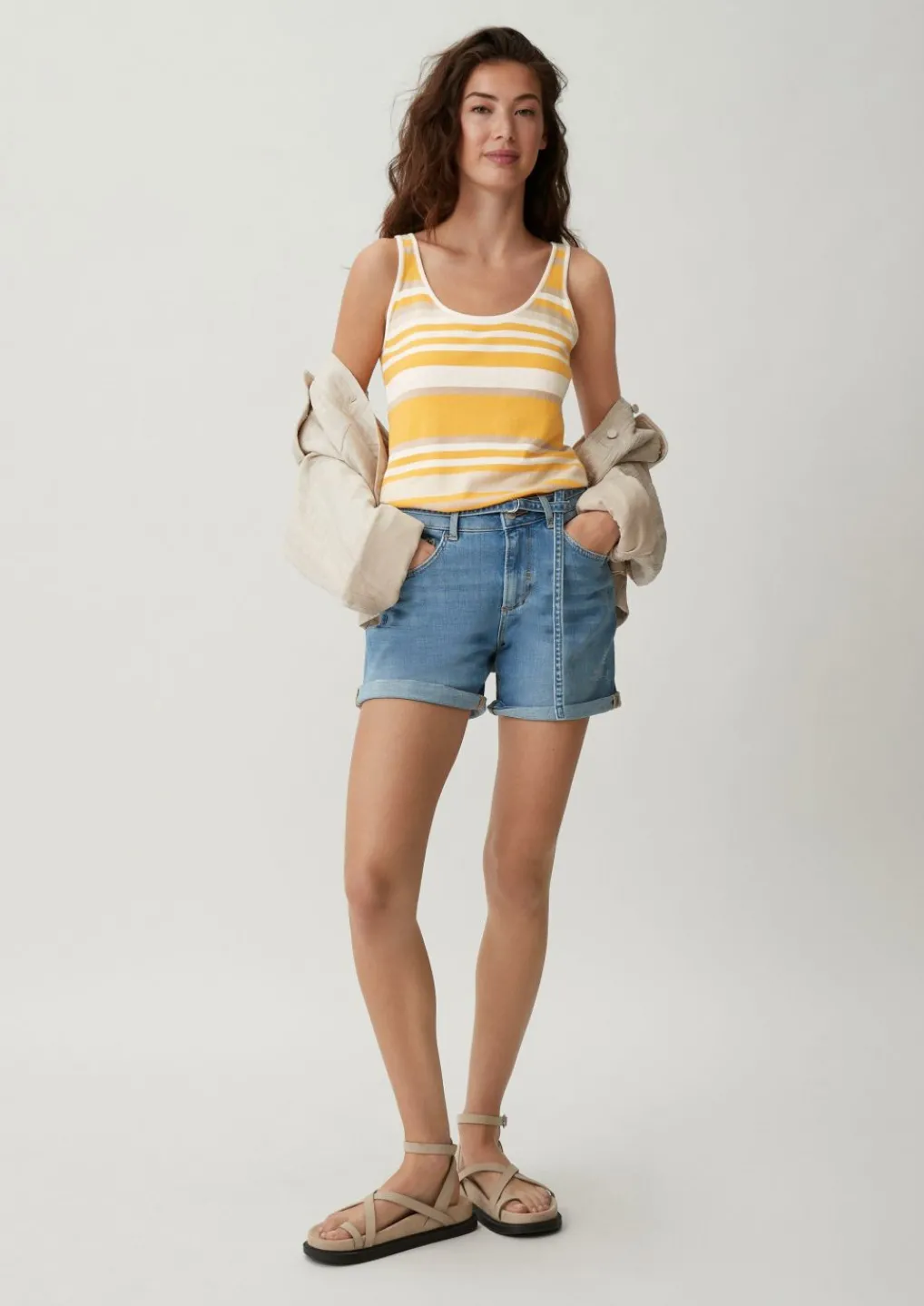 Stricktop aus Viskosemix mit Leinen-Comma Fashion