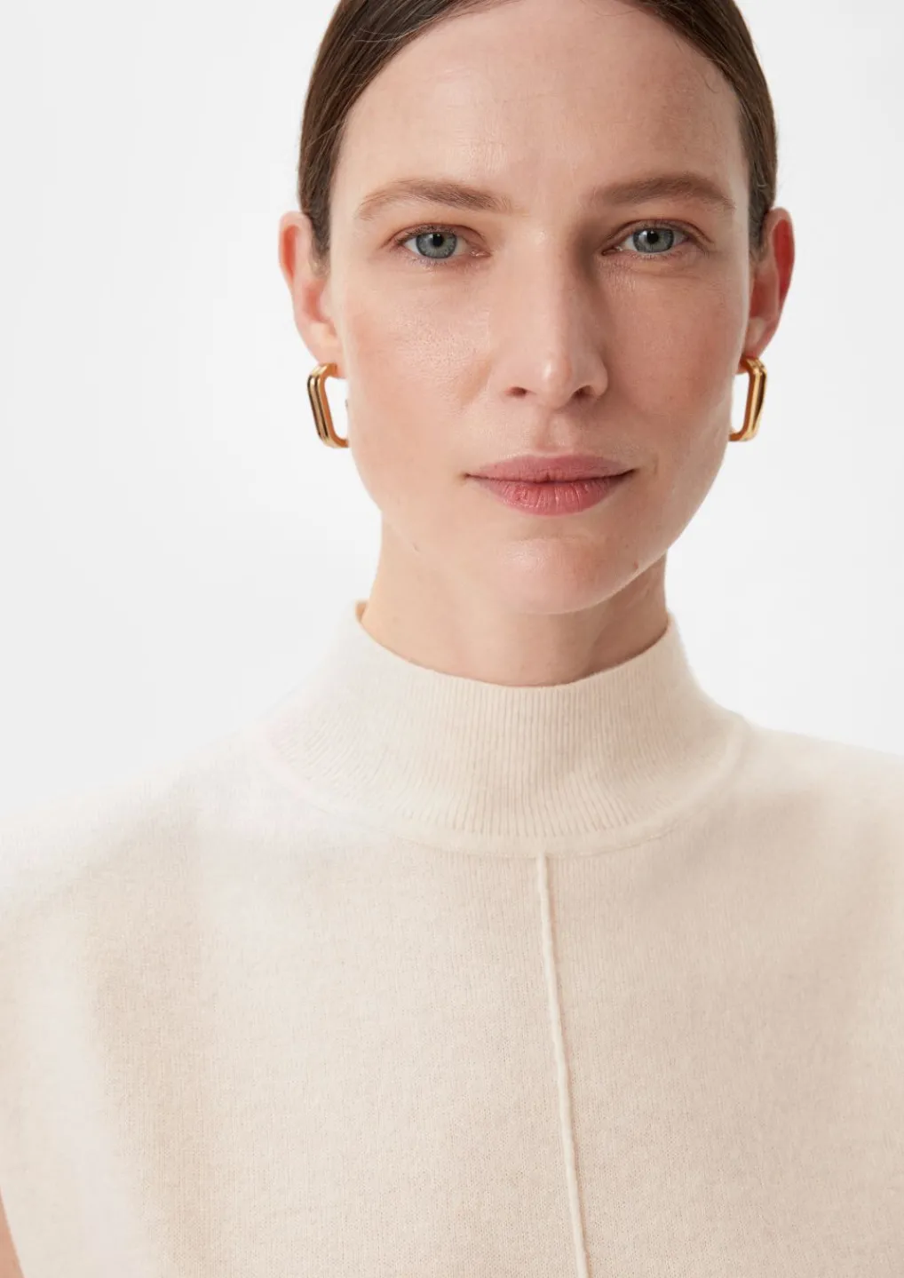 Stricktop mit Kaschmir und leichten Schulterpolstern-Comma Online