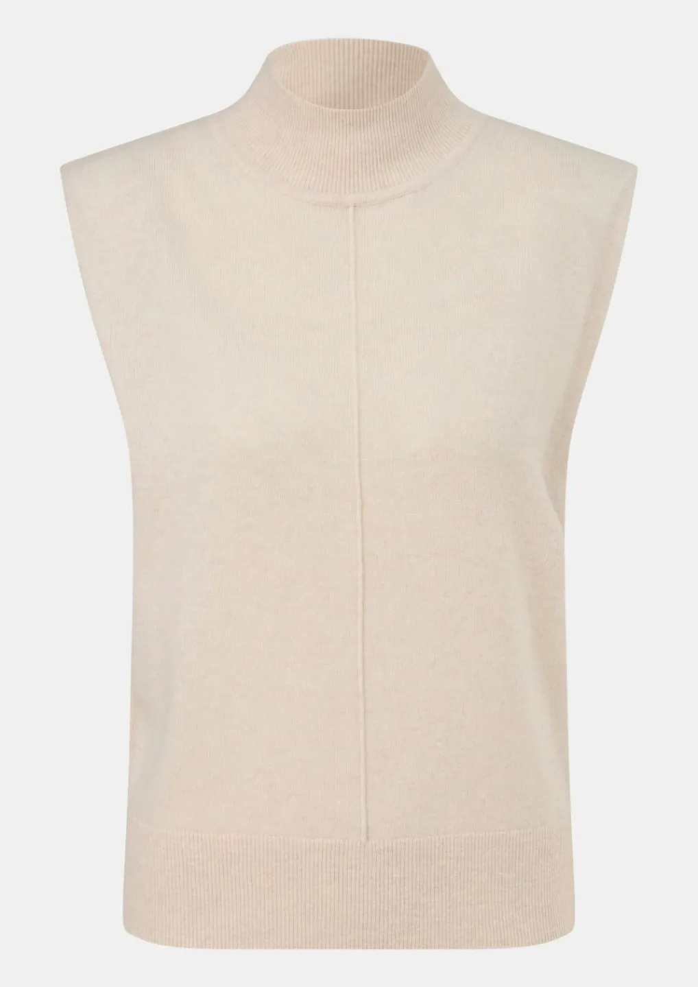 Stricktop mit Kaschmir und leichten Schulterpolstern-Comma Online