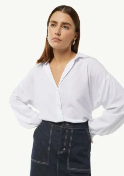 Strukturierte Bluse mit Hemdkragen-Comma Best