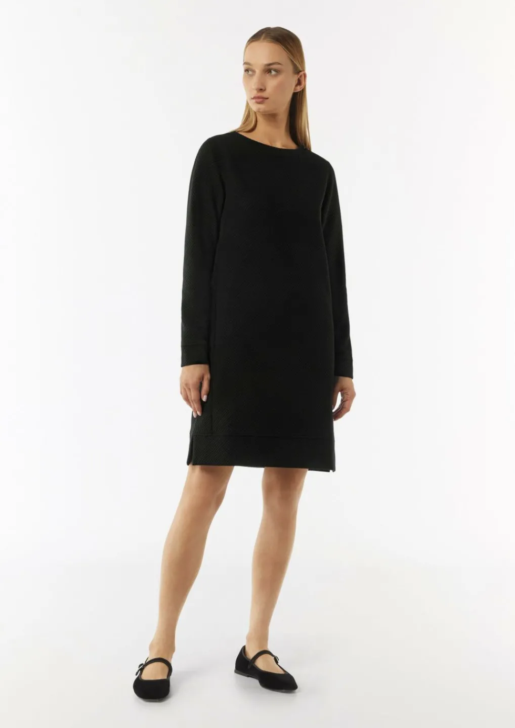 Strukturiertes Jersey-Kleid-Comma Discount