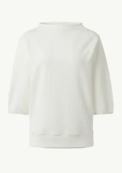 Strukturiertes Shirt mit Fledermausärmeln-Comma New