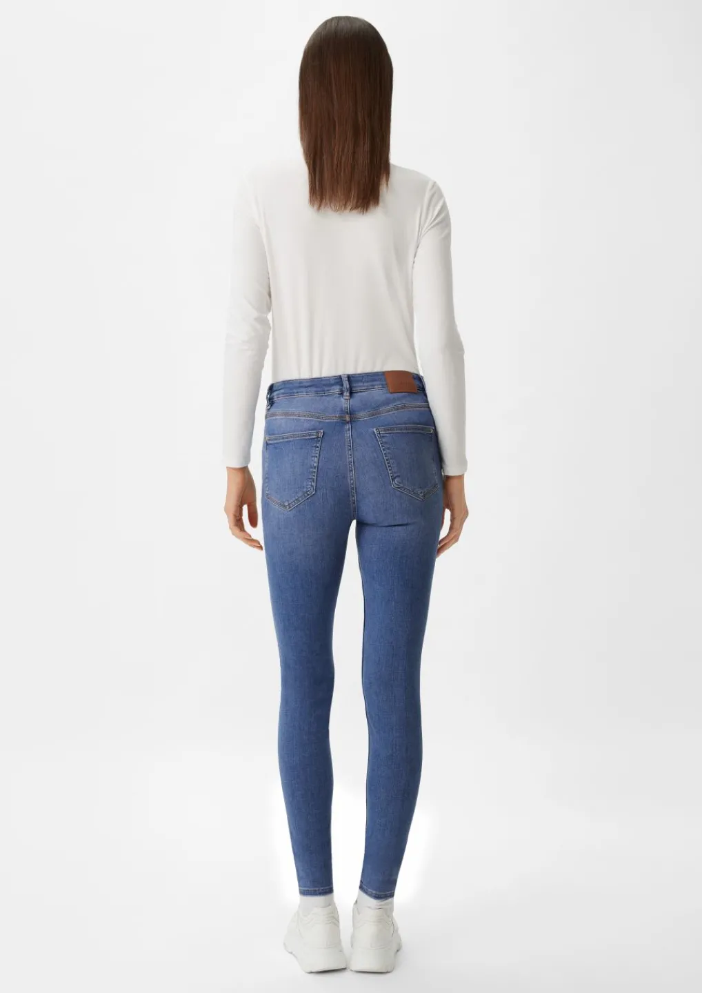 Super skinny: Jeans mit Sattelbund-Comma Outlet