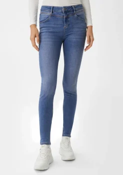 Super skinny: Jeans mit Sattelbund-Comma Outlet