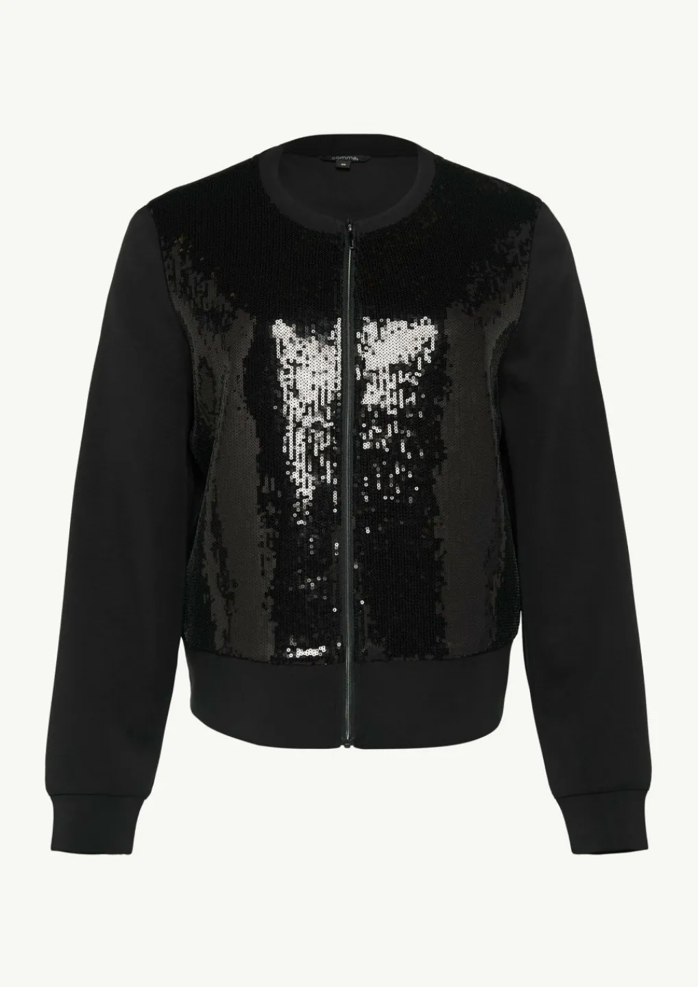 Sweat-Jacke mit Pailletten-Besatz-Comma Best