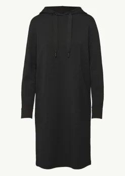 Sweat-Kleid mit Kapuze und Rückenprint-Comma New