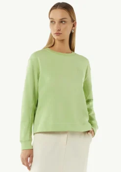 Sweatshirt aus Baumwollmix mit Stickerei-Comma Hot