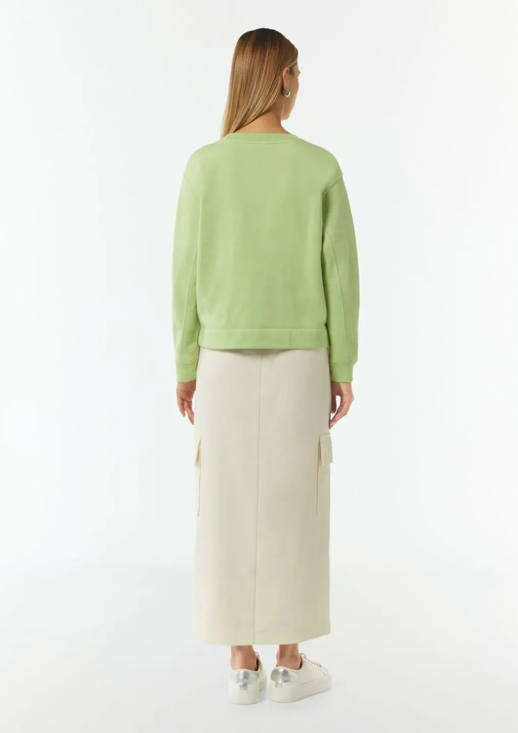 Sweatshirt aus Baumwollmix mit Stickerei-Comma Hot