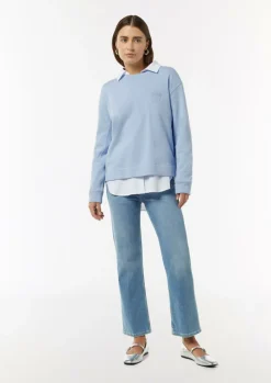 Sweatshirt aus Baumwollmix mit Stickerei-Comma New