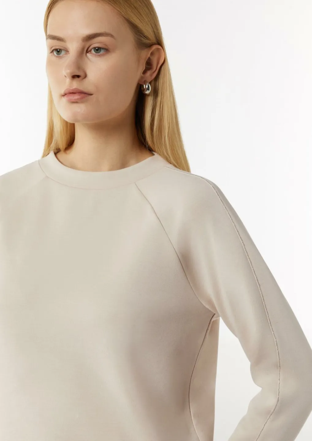 Sweatshirt aus Jersey mit Schmuck-Detail-Comma New