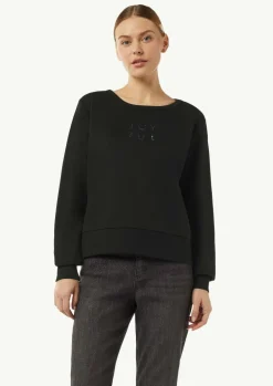 Sweatshirt mit Artwork und Rippbündchen-Comma Online