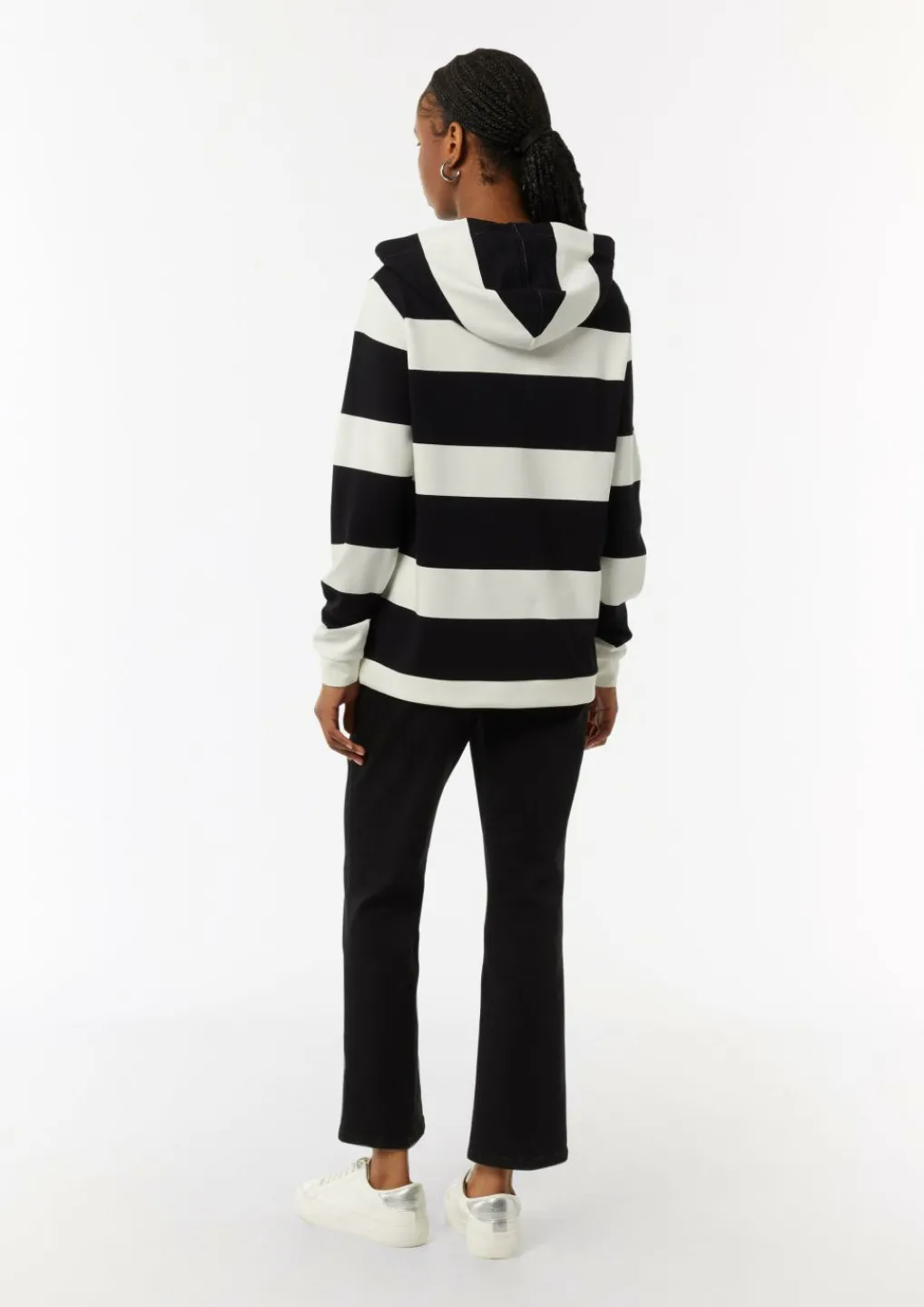 Sweatshirt mit Kapuze und Blockstreifen-Comma Clearance