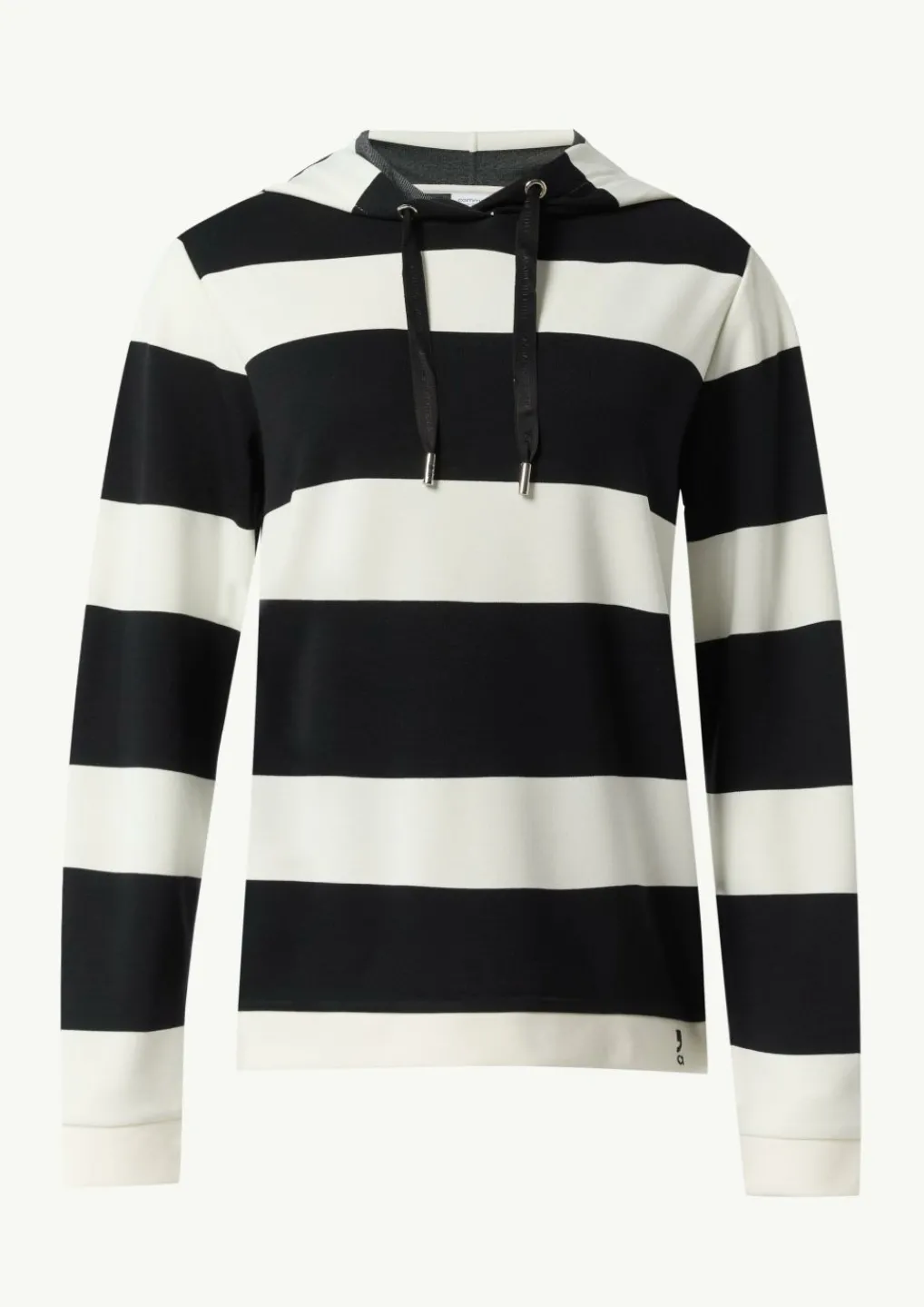 Sweatshirt mit Kapuze und Blockstreifen-Comma Clearance