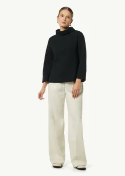 Sweatshirt mit Rollkragen und Strukturmuster-Comma Discount