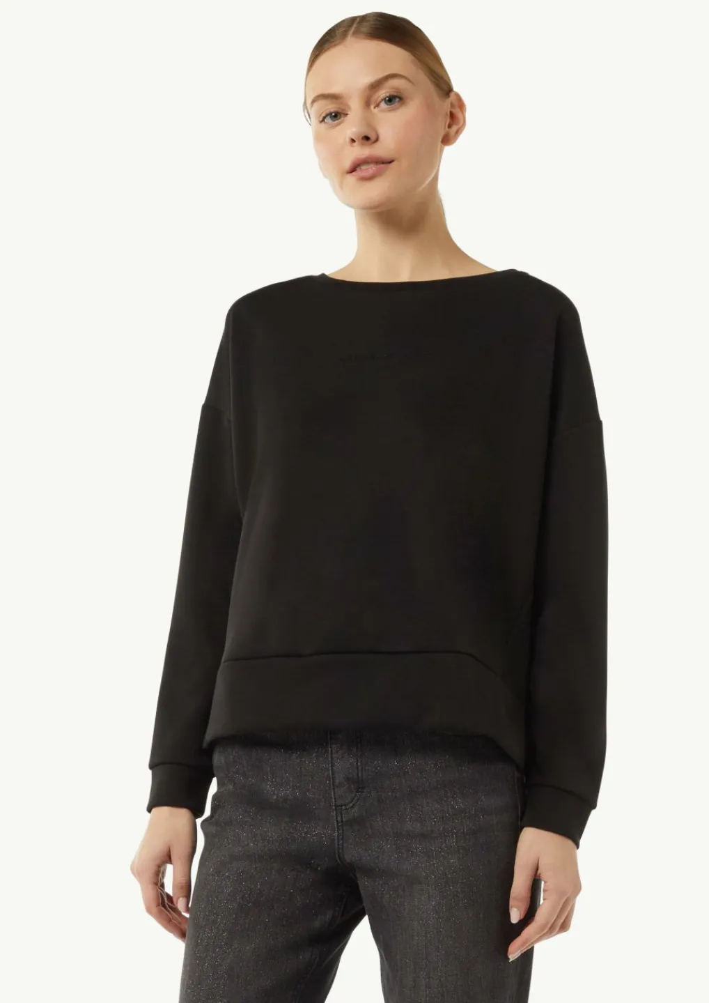 Sweatshirt mit Schmucksteinen-Comma Hot