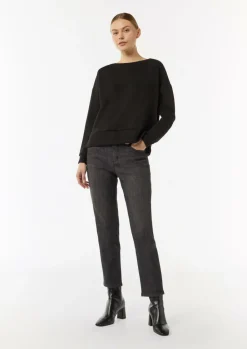 Sweatshirt mit Schmucksteinen-Comma Hot