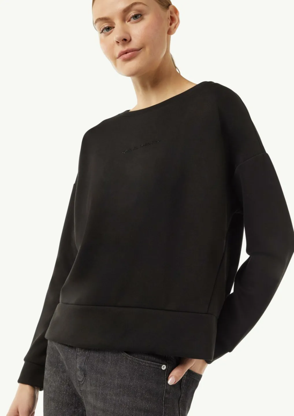 Sweatshirt mit Schmucksteinen-Comma Hot