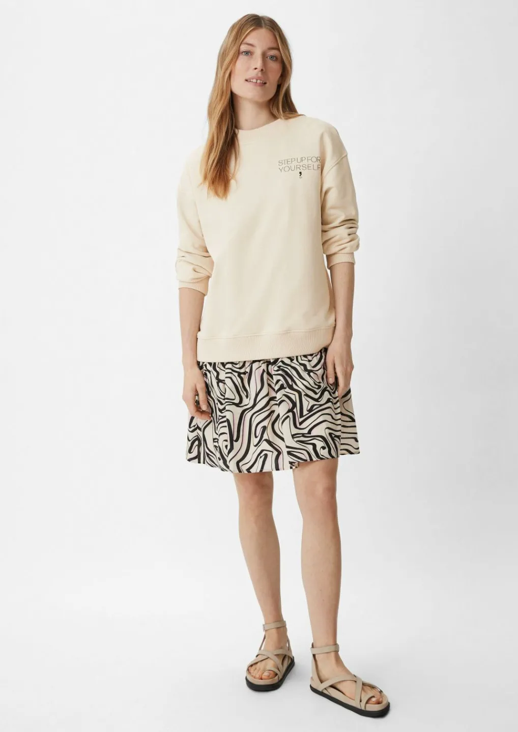Sweatshirt mit Statement-Print-Comma Sale