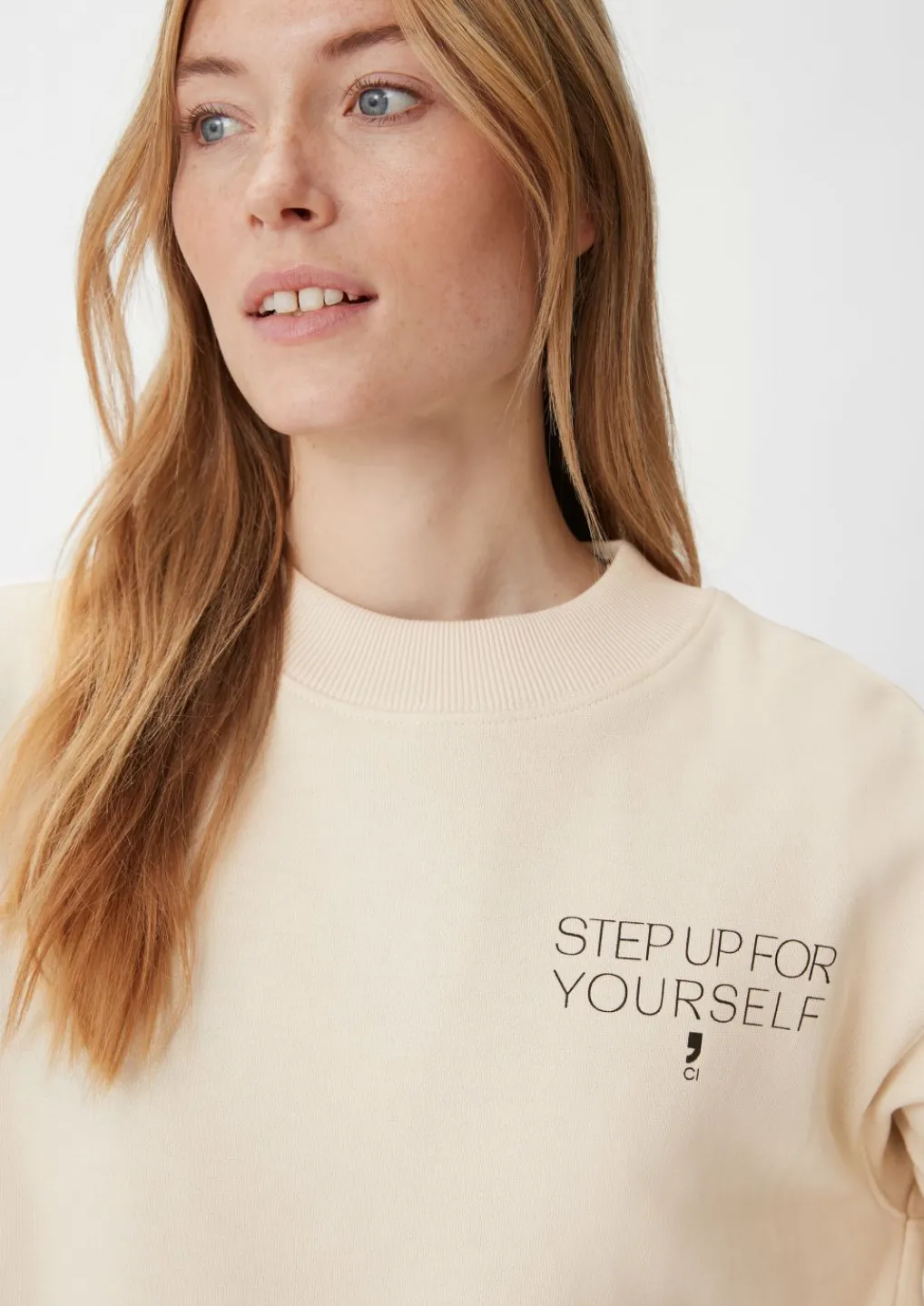 Sweatshirt mit Statement-Print-Comma Sale