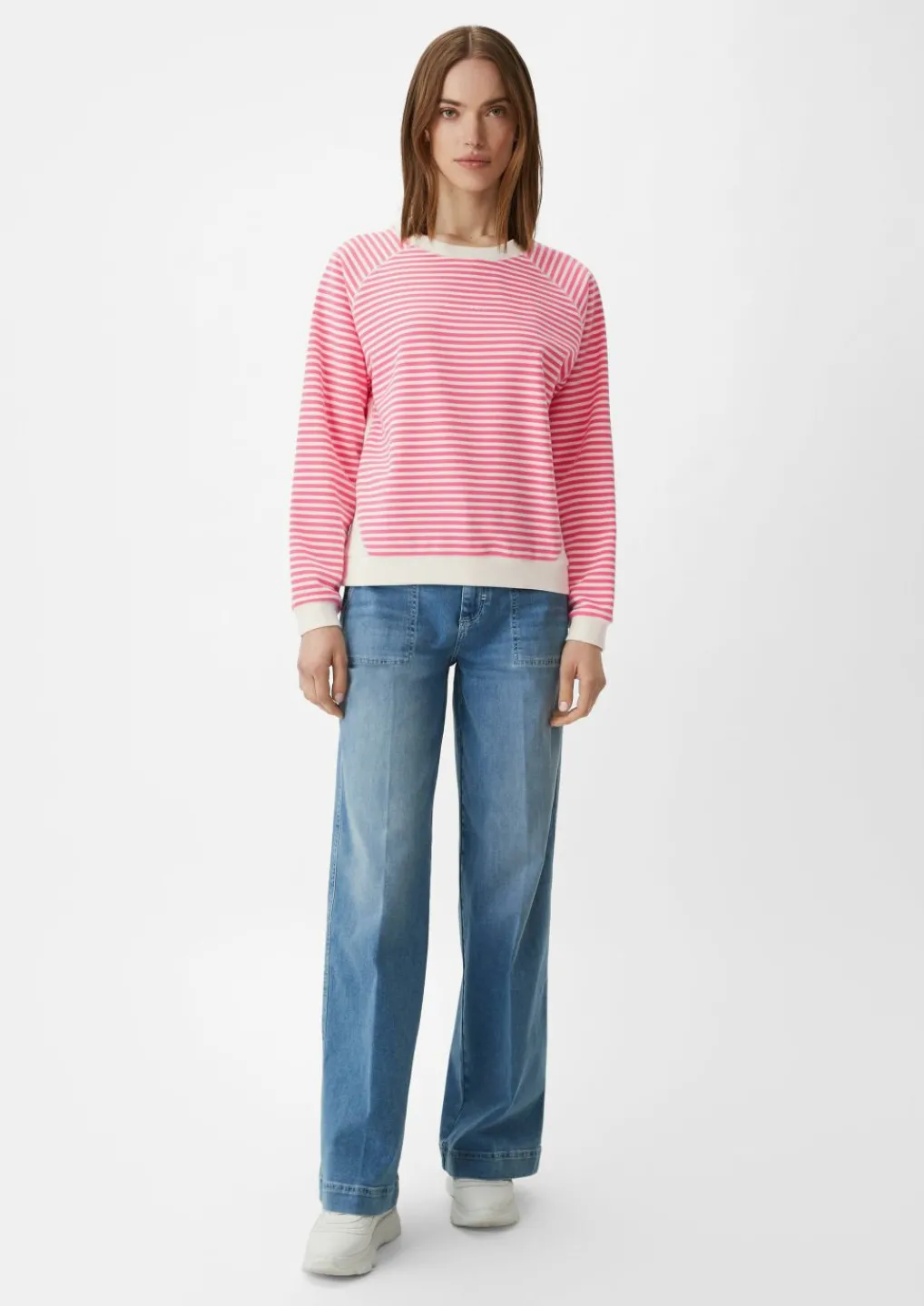 Sweatshirt mit Streifenmuster-Comma Online
