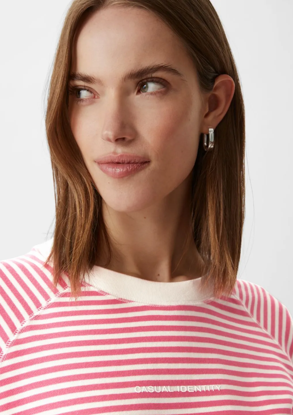 Sweatshirt mit Streifenmuster-Comma Online