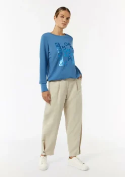 Sweatshirt mit Tunnelzug im Saum-Comma Discount