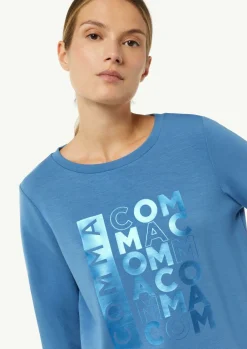 Sweatshirt mit Tunnelzug im Saum-Comma Discount