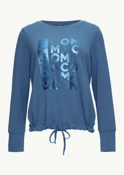 Sweatshirt mit Tunnelzug im Saum-Comma Discount