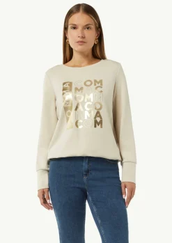 Sweatshirt mit Tunnelzug im Saum-Comma Best