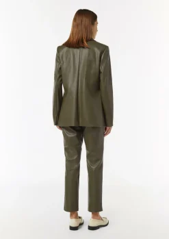 Taillierter Blazer aus Kunstleder-Comma Fashion