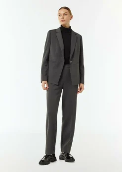 Taillierter Jersey-Blazer mit Leistentaschen-Comma Fashion