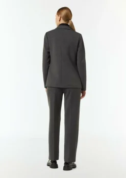 Taillierter Jersey-Blazer mit Leistentaschen-Comma Fashion