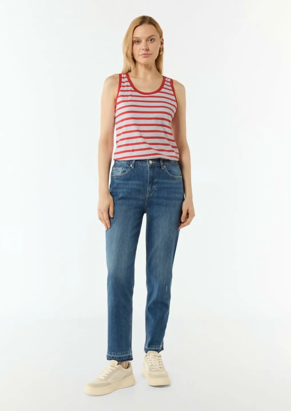 Tanktop mit Streifenmuster-Comma Fashion