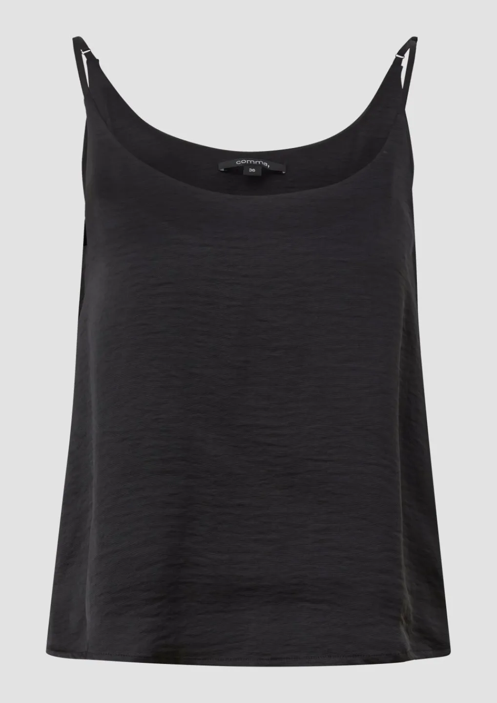 Top aus schimmerndem Jersey-Piqué-Comma New