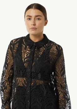 Transparente Bluse aus edler Spitze-Comma Discount
