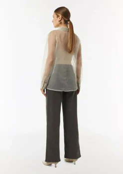 Transparente Hemdbluse aus Organza-Comma Online