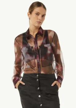 Transparente Hemdbluse aus Organza-Comma Best