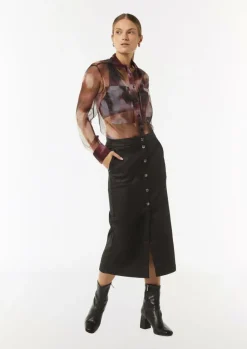 Transparente Hemdbluse aus Organza-Comma Best