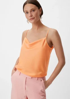 Trägertop aus Satin-Comma Outlet