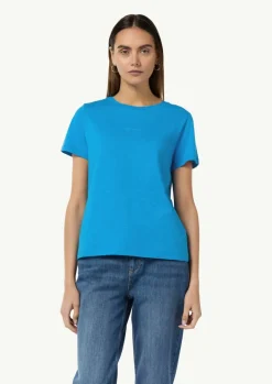 T-Shirt aus Baumwolle mit Print-Detail-Comma Discount