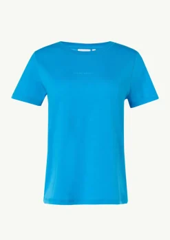T-Shirt aus Baumwolle mit Print-Detail-Comma Discount
