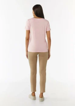 T-Shirt aus Baumwollmix mit Naht-Detail-Comma New