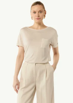 T-Shirt aus feinem Strickjersey-Comma Clearance