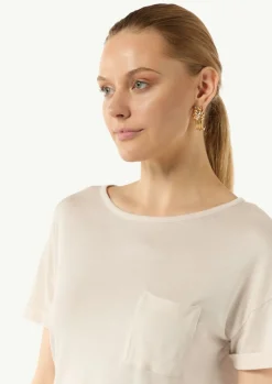 T-Shirt aus feinem Strickjersey-Comma Clearance