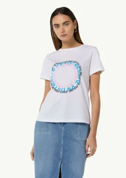 T-Shirt aus Jersey mit Frontprint-Comma Outlet