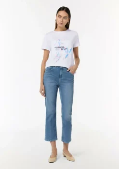 T-Shirt aus Jersey mit Frontprint-Comma Discount