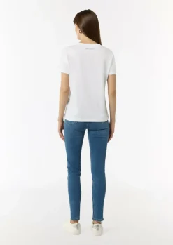 T-Shirt aus Jersey mit Front- und Rückenprint-Comma Clearance