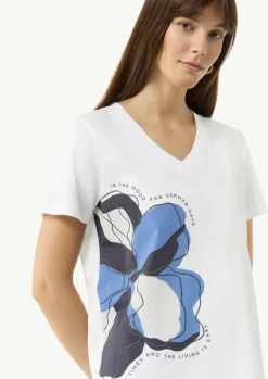 T-Shirt aus Jersey mit Front- und Rückenprint-Comma Clearance
